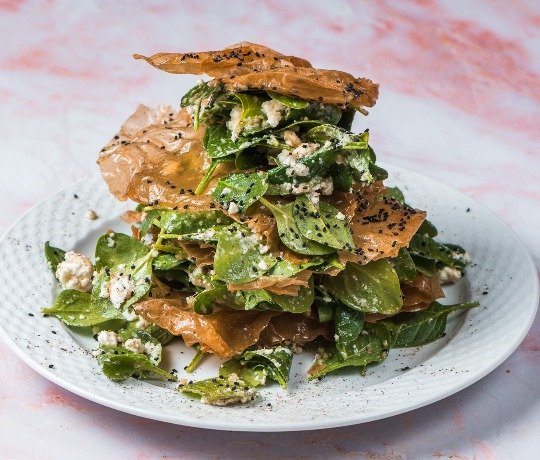 laos kai kalamaki club sandwich salad wine meat athens greece